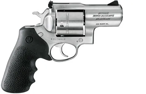 Ruger 5302 Super Redhawk Alaskan Revolver, 480 Caliber, 2.5" Barrel, 6-Round Cylinder, Satin Stainless Finish, Hogue Tamer Grip - View 2