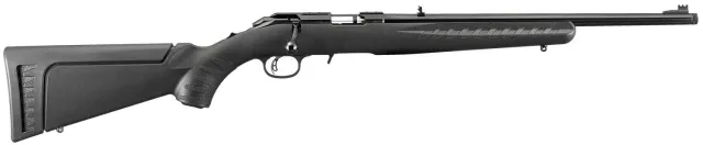Ruger American Rimfire 22 WMR 18" Threaded 9rd Black Synth Stock Rifle - View 2