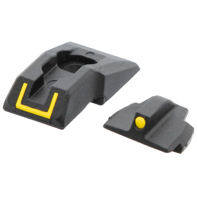 Ruger Security 9 Sight Set: Black/Yellow Polymer, Square Dot/U-Notch - View 2