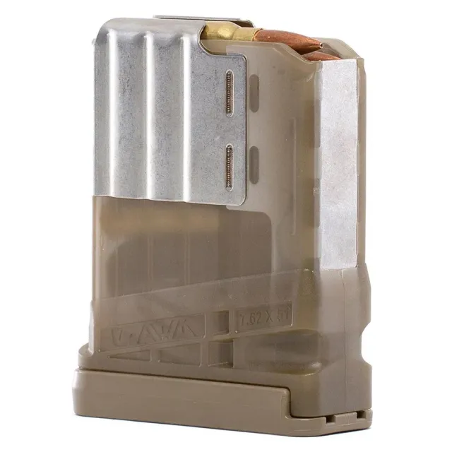 Lancer Systems L7AWM SR-25 G2 7.62x51 10rd Translucent FDE Magazine - View 2