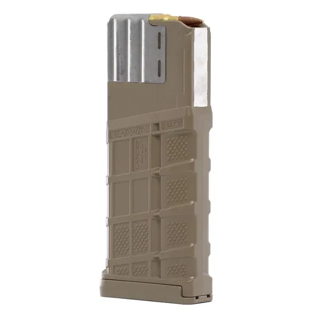 Lancer Systems L7AWM SR-25 7.62x51 25rd Gen 2 Opaque FDE Magazine - View 2