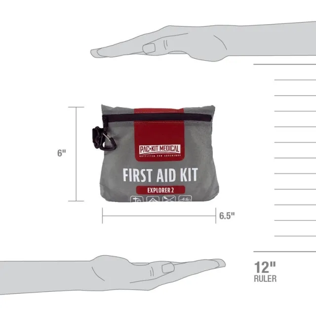 Pachmayr 96009 Watertight Explorer First Aid Kit, 76 Pieces, Gray - View 4