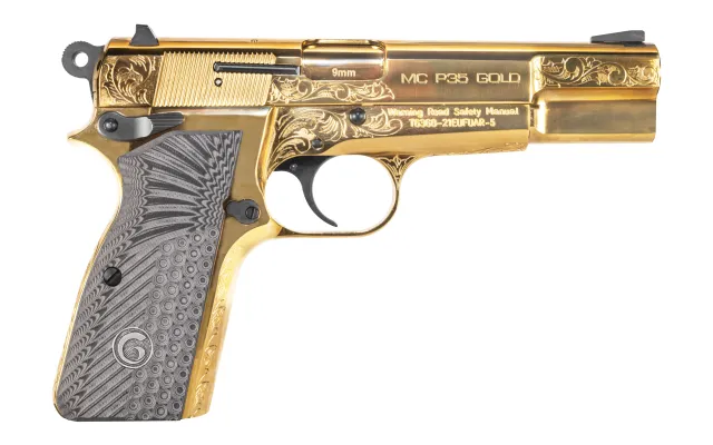 EAA Girsan MC P35 Gold Engraved 9mm 15rd Pistol 390488 - View 2