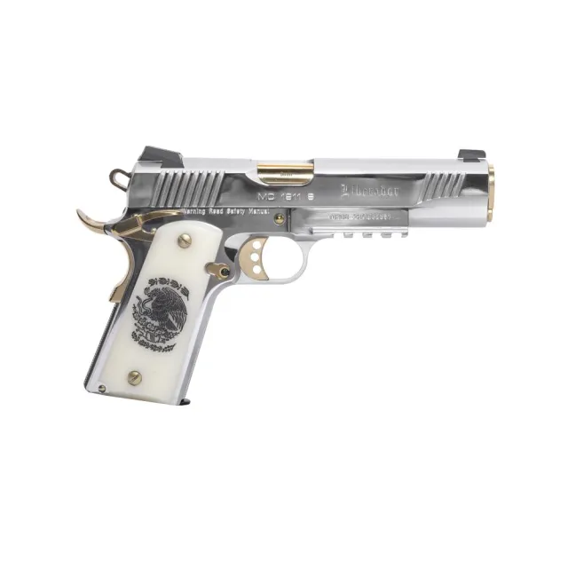 EAA GIRSAN MC1911 LIB2 38SUP 9+1 5" Titanium Nitrate Gold & Chrome - View 2