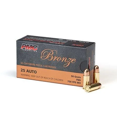 PMC Bronze 25A 25 Auto 50gr Full Metal Jacket 50 Per Box - View 2