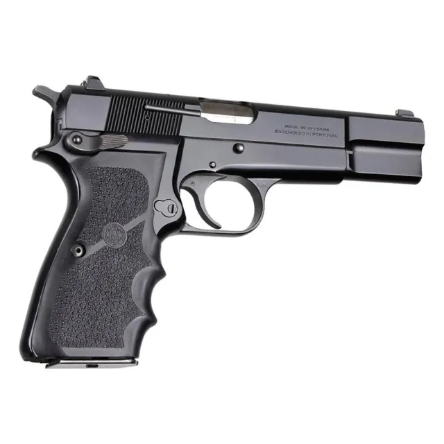 Hogue 09000 Rubber Grip Black with Finger Grooves for Browning Hi-Power - View 2