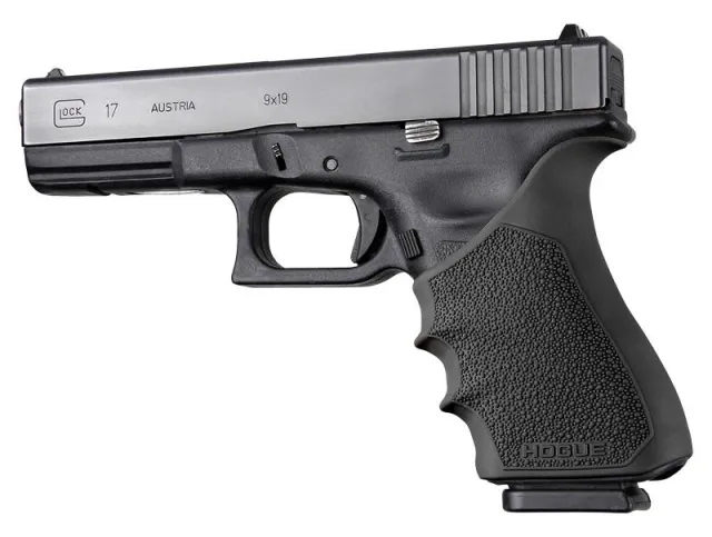 Hogue 17030 HandALL Beavertail Grip Sleeve Black Fits Glock Gen 3-4 - View 2