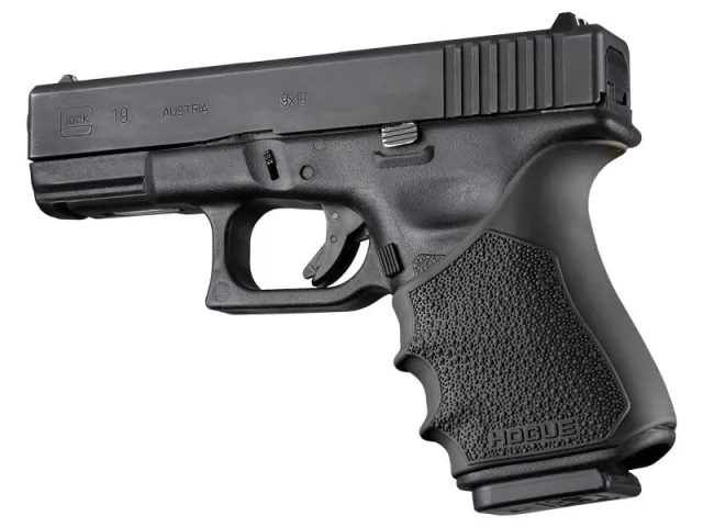 Hogue HandAll Beavertail Grip Sleeve Glock 19 Gen 3-4 Matte Black - View 2