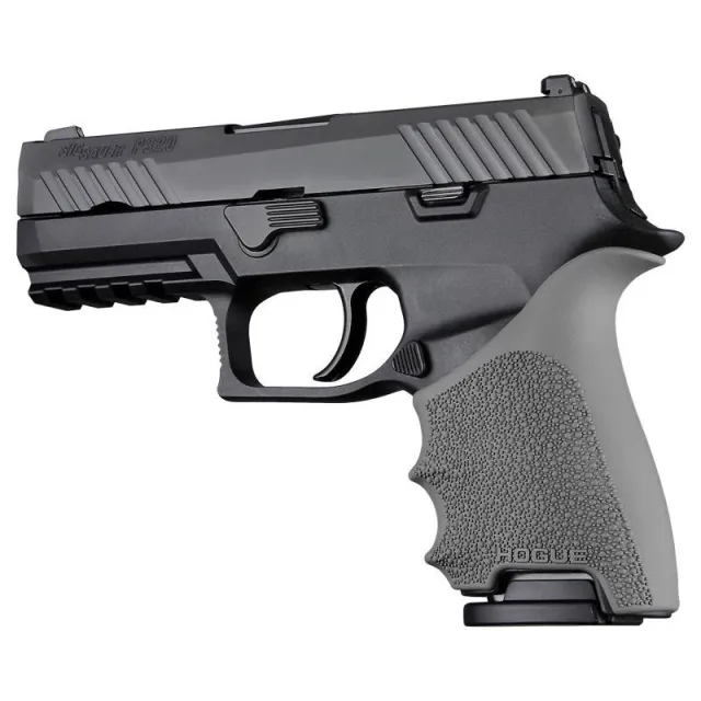 Hogue HandAll Beavertail Grip Sleeve Sig Sauer P320 Compact Slate Grey - View 2
