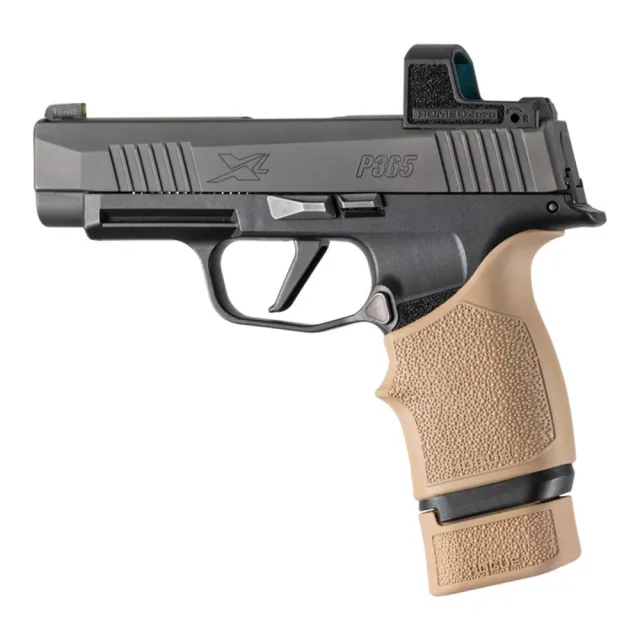 Hogue 18053 Grip Extension Overmolded Rubber Cobblestone FDE 15rd - View 2