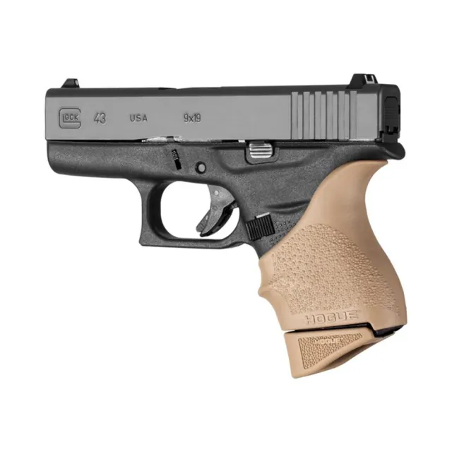 Hogue 18233 9mm 6Rd FDE Overmolded Grip Glock 43 - View 2