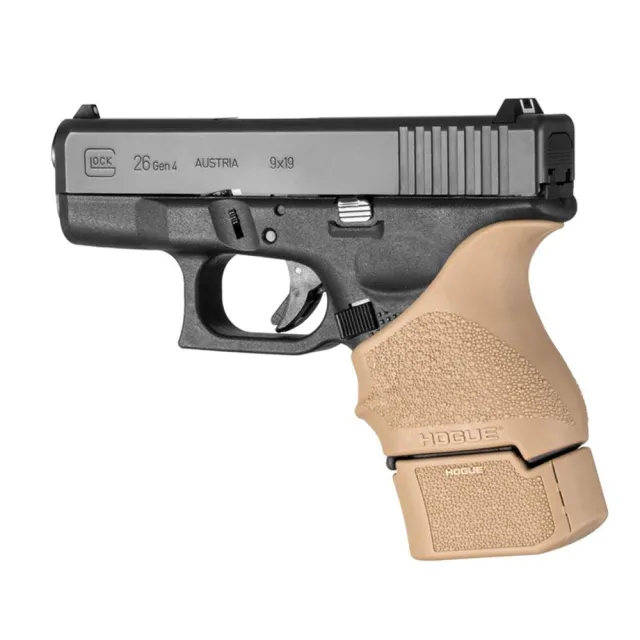 Hogue 18613 9MM Overmolded Grip FDE Glock 19 - View 2