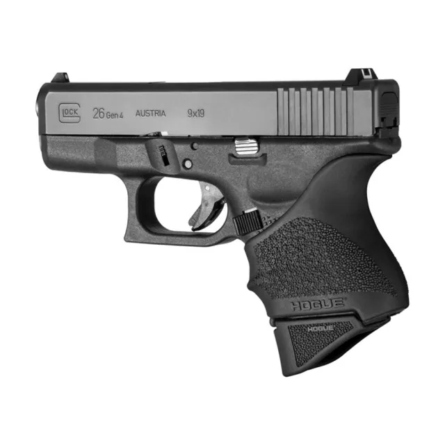 Hogue 18620 Grip Ext Black Glock 26 9MM Overmolded - View 2