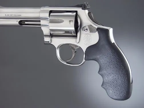Hogue 19000 Monogrip Black Rubber with Finger Grooves for S&W K/L Frame - View 2