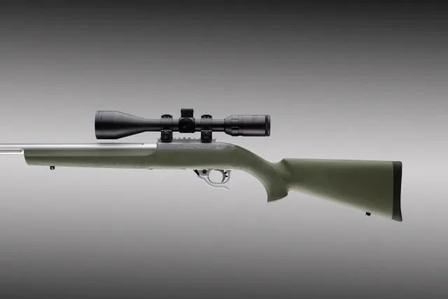 Hogue Ruger 10/22 O.M. Series Stock Heavy Barrel Olive Drab Green - View 2