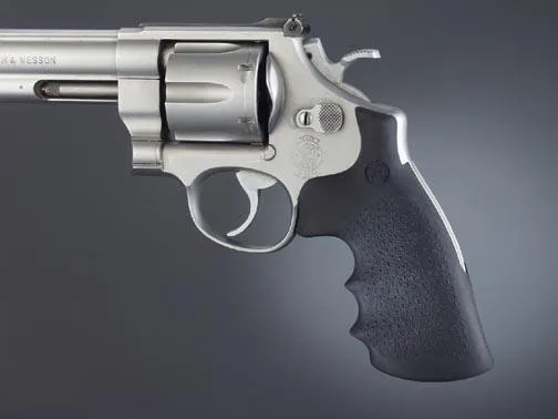 Hogue 25002 Black Rubber Monogrip with Finger Grooves for S&W N Frame - View 2