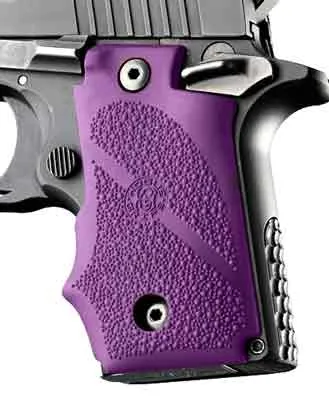 Hogue SIG P238 Cobblestone Rubber Grips Purple - View 2