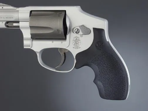 Hogue 61000 Rubber Bantam Grip Black Finger Grooves for S&W J-Frame - View 2