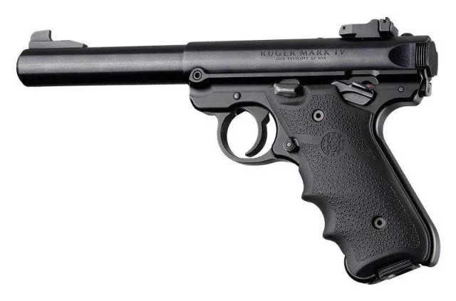 Hogue 79000 Rubber Grip Black with Finger Grooves for Ruger Mark IV - View 2