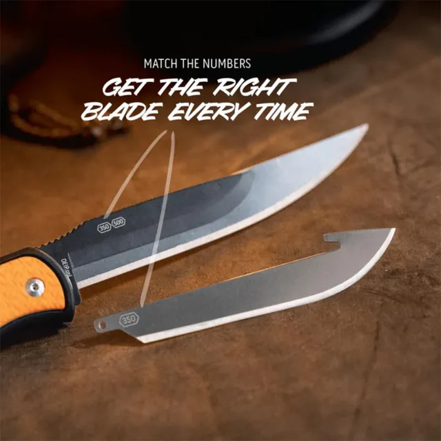 Outdoor Edge RBB20C RazorBone Knife Set, 6 Blades, Blaze Orange Handle - View 2