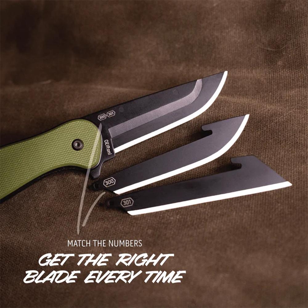 Outdoor Edge VX230C-C Razor VX2 3.0" Green G10 Knife - View 2