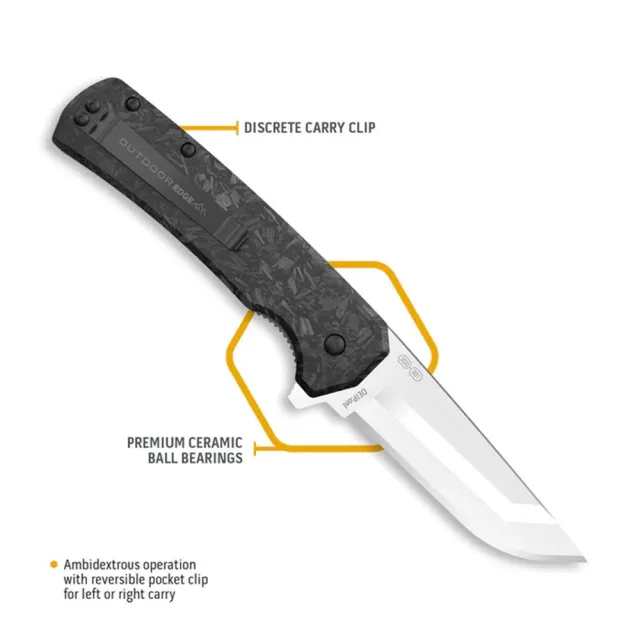 Outdoor Edge Razor VX5 VX530A-C 3 In Folder Forged Carbon Ceramic - View 2