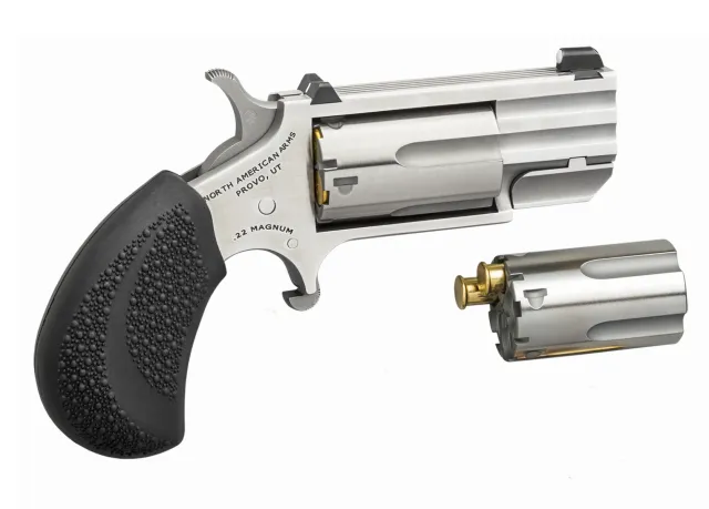 North American Arms NAA-PUG-DC Mini-Revolver 22LR/22M 1" White Dot Sight - View 2