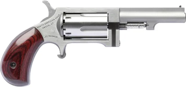 NAA SWC250 Sidewinder 22LR/22MAG 2.5" Barrel 5rd Stainless Steel Rosewood Grip - View 2