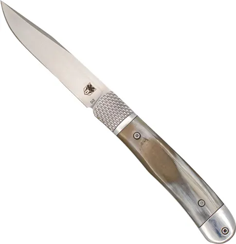 COBRATEC TRAPPER HIDDEN RELEASE 3.12" GOLDEN HORN - Cobratec Knives