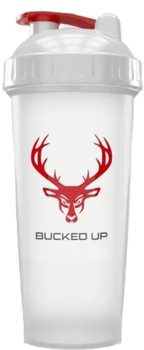 Buy BUCKED UP SHAKER 28OZ WHITE & RED LOGO BPA online