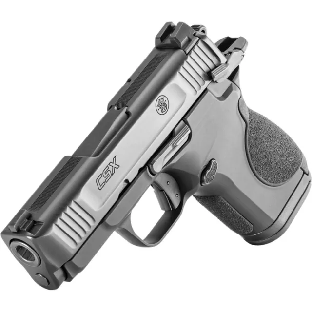 Smith & Wesson 12615 CSX 9mm Luger 10+1/12+1 3.10" Black Armornite Serrated Slide Matte Aluminum Interchangeable Backstrap Grips Ambidextrous - View 3