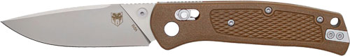 CobraTec EDC Scout Grivory Bar Lock Knife Folding Blade Mocha - View 2