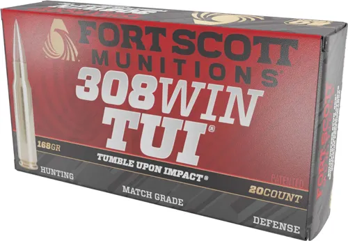 Fort Scott Munitions 308-168-SCV 308 Win 168gr Solid Copper TUI 20 Rounds - View 2