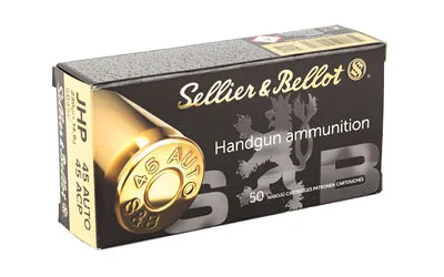 Sellier & Bellot SB45C .45 ACP 230gr JHP Ammo 50 Rounds Box - View 3