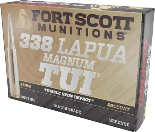 Fort Scott Munitions 338 Lapua Magnum Ammo 250gr Solid Brass Spun SBS - View 2
