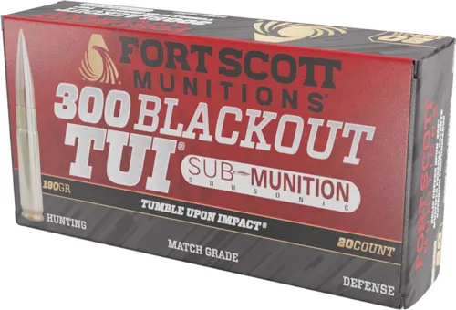Fort Scott 300190SCVSS 300 Blackout 190gr Solid Copper TUI Ammo 20 Rounds - View 2
