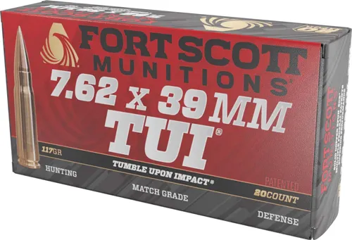 Fort Scott 762X39117SCV TUI 7.62x39mm 117gr Solid Copper Ammo 20 Rounds - View 2