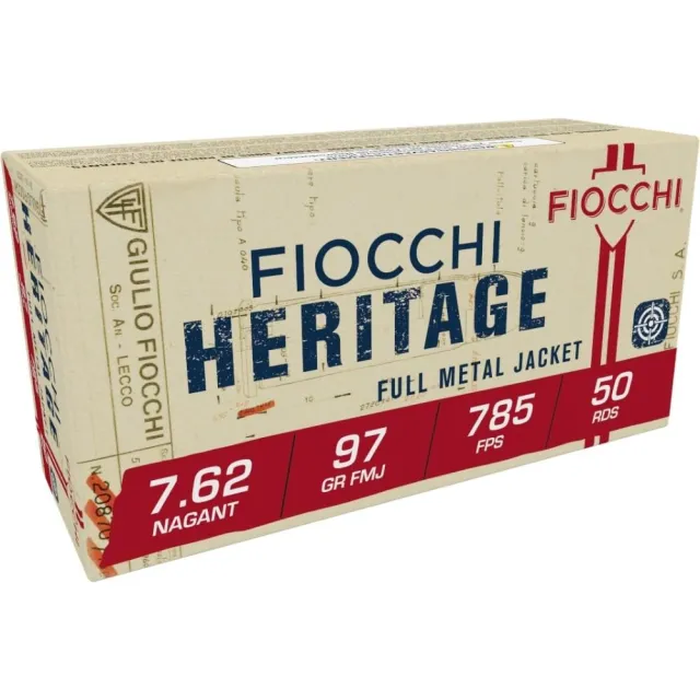 Fiocchi 762A Heritage 7.62x38mmRNagant 97gr Full Metal Jacket 50 Per... - View 2