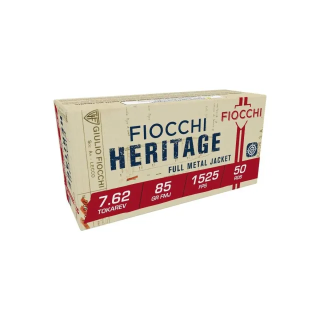 Fiocchi 762TOK Heritage 7.62x25mmTokarev 88gr Full Metal Jacket 50 Per... - View 2