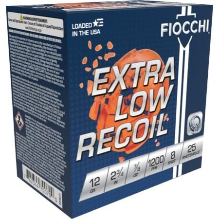 "Fiocchi 1278OZ8 Exacta Target 12 Gauge Low Recoil Trainer, 2.75", 7/8 oz, 1200 fps, 8 Shot, 25 Bx - View 2