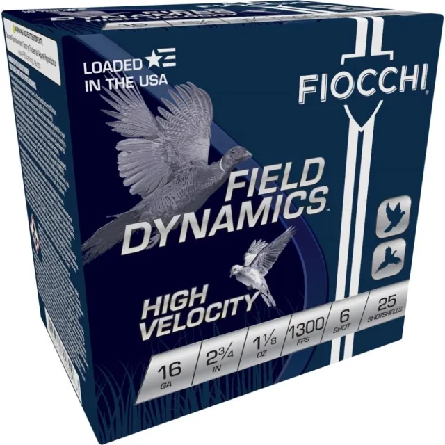Fiocchi 16HV6 16 Gauge 2.75 in 1 1/8 oz Lead Shot 1300 FPS 25 Rounds - View 2