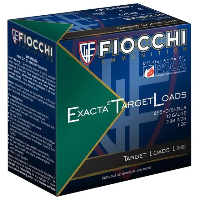 Fiocchi 12TX75 Exacta Target Little Rino 12 Gauge Shotgun Shell 1250 FPS 1 oz 7.5 Shot - View 2