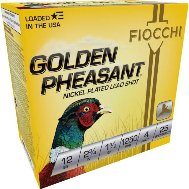 Fiocchi Golden Pheasant 12 Gauge 2.75In 1-3/8oz #4 1250FPS - View 2