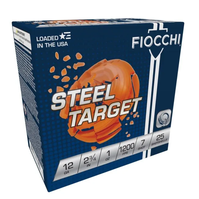 Fiocchi 12SLR7 Steel Target 12Ga 2.75" 1oz #7 Shot 25rd Box - View 2