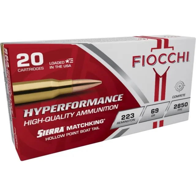 Fiocchi Hyperformance 223 Rem Ammo 69gr Sierra Matchking - View 2