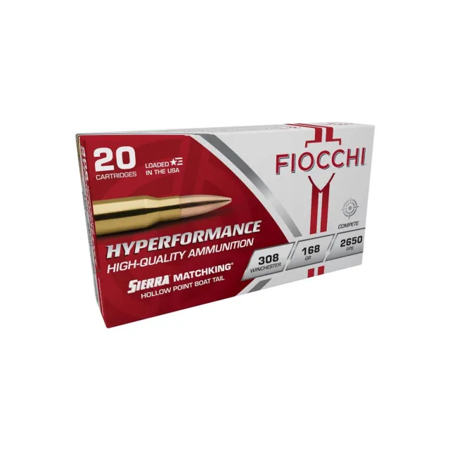 Fiocchi 308Win 168gr HPBT Match King Ammo - View 2