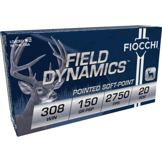 Fiocchi 308B Field Dynamics 308Win 150gr Pointed Soft Point 20 Per... - View 2