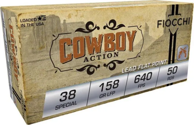 Fiocchi 38CA Cowboy Action Pistol 38SPL 158GR LRNFP 640FPS - View 2