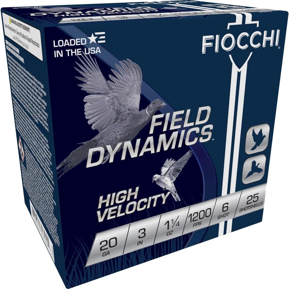 Fiocchi 203HV6 Field Dynamics 20Ga 3" 1 1/4oz 6Shot 25/Box - View 2