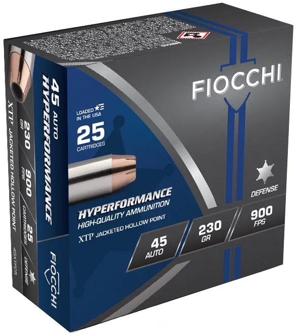 Fiocchi 45XTP25 45ACP 230GR HP 25 Rounds Box Brass Cased - View 2